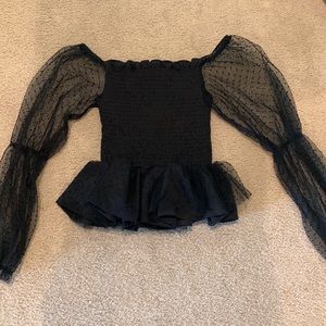 Shein polka dot blouse top